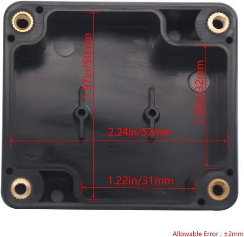 Vista 3 de Caja de proyecto IP65 Caja de conexiones impermeable ABS cajas eléctricas negras para bricolaje, Estuche electrónico para proyectos de energía, Caja