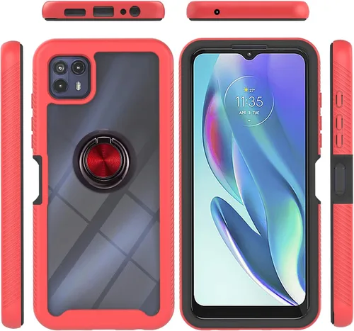 Vista 4 de Funda compatible con Xiaomi Poco X3 NFC, compatible con Xiaomi Poco X3 Pro/Poco X3 Ring Stand 3 en 1, color negro