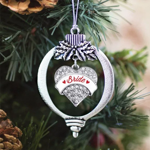 Vista 398 de Inspired Silver - Adorno con dije de hermana gemela - Adornos navideños de plata con circonitas cúbicas