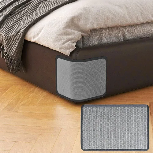 Vista 10 de Almohadilla rascador de sisal natural para gatos, protector de muebles de esquina para sofá, alfombrilla protectora para alfombras y sofás, muebles