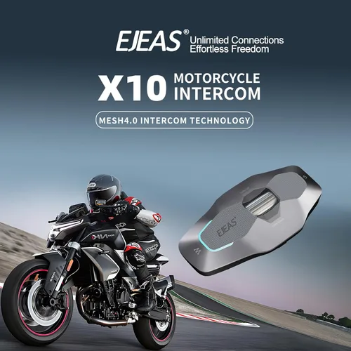 Vista 2 de SolaMr X10 Auriculares Bluetooth para Casco de Motocicleta Altavoces Audífonos, Intercomunicador para Casco de Esquí Sistema de Comunicación