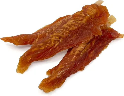 Vista 7 de Pet 'n Shape Chik 'n Skewers - Golosinas masticables de cuero crudo envueltas en pollo para perros, 1 libra