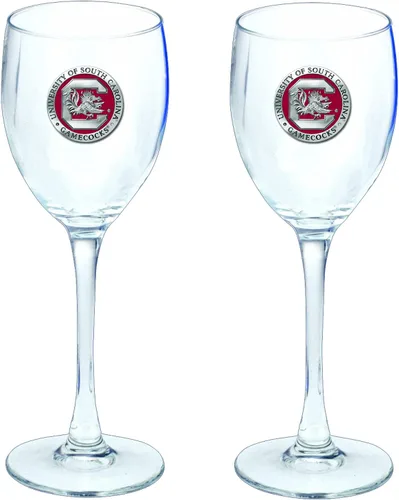 Vista 39 de Heritage Pewter Copas de vidrio de Arkansas, juego de 2, copas de vino de copa de 12 onzas, vidrio de peltre elaborado por expertos
