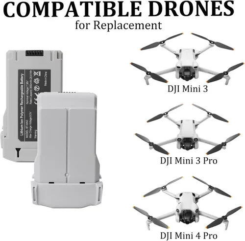Vista 3 de Mini 4 Pro Batería Plus para DJI, Batería de Vuelo Inteligente de 3850mAh-7.38V Plus para Reemplazo de Serie de Dron DJI Mini 3 Pro