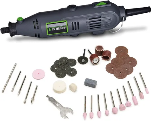 Vista 12 de Genesis GLRT08B-65 Herramienta giratoria de velocidad variable de 8 V con batería de iones de litio extraíble, soporte de carga, adaptador de pared