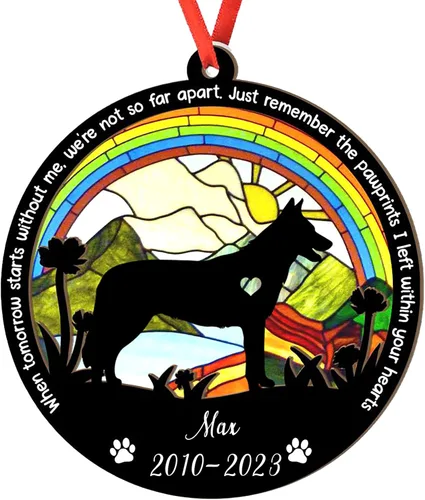 Vista 102 de Adorno personalizado para atrapasoles de sabueso afgano, adorno de Navidad de sabueso afgano, regalo para perro amante, sabueso afgano conmemorativo
