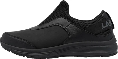 Vista 4 de Zapatos de trabajo antideslizantes para hombres resistentes al agua - Zapatos de cocina anchos y cómodos para cocinero, servicio de alimentos, sin