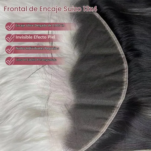 Vista 3 de 13x4 Frontal de encaje ondulado del cuerpo, frontal de encaje suizo transparente HD invisible prearrancado con cabello de nacimiento de grado 12A
