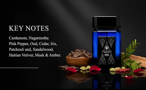 Vista 6 de French Factor Will of Man Absolute Eau de Parfum para hombre (3.4 onzas líquidas) Perfume Oriental Oud de alta calidad de larga duración Colonia