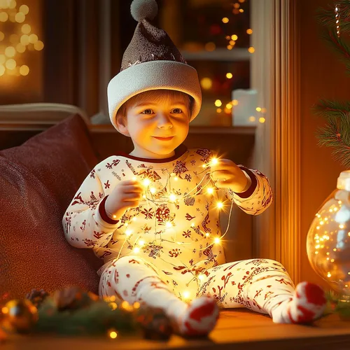 Vista 7 de Guirnaldas de luces enchufables, de 33 pies, 100 luces LED impermeables de alambre plateado, adaptador incluido, cable de luces estrelladas