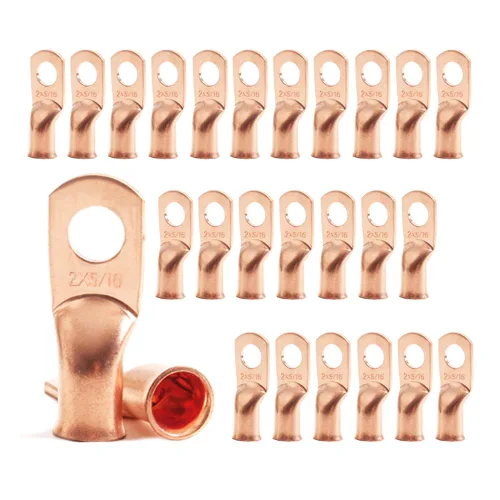 Vista 13 de 25 piezas de terminales de anillo de 1/0 AWG-1/2 (M12), terminales de anillo, conectores de terminal, terminales de cable resistentes, terminales