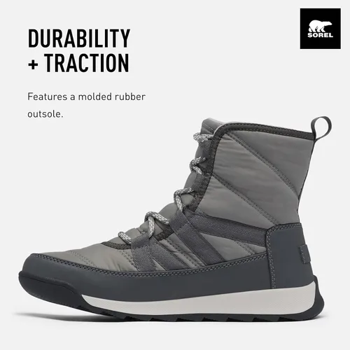 Vista 3 de SOREL Whitney Botas cortas con cordones para mujer, botas de invierno de nailon impermeables