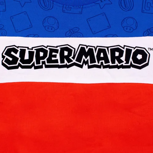 Vista 3 de SUPER MARIO Conjunto de sudadera y pantalones deportivos para niños de 2 piezas