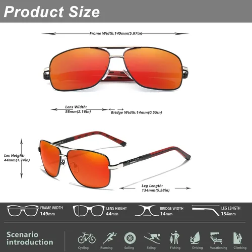 Vista 3 de KINGSEVEN Gafas de los hombres marca diseñador aluminio magnesio sol gafas para hombres polarizado espejo lente gafas mujeres 724