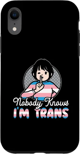 Vista 8 de iPhone 15 Nobody Knows I'm Trans Rainbow Pride LGBTQ Transgender Case
