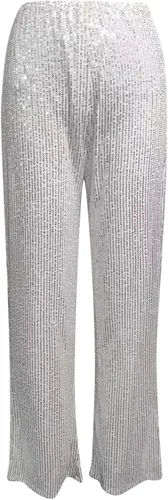 Vista 2 de Aloneabd Pantalones acampanados con lentejuelas brillantes para mujer, holgados, de cintura alta, a la moda, brillantes, para fiesta, club
