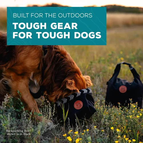 Vista 5 de Wilderdog Tazón para mochileros - Capacidad para alimentos y agua hasta 64oz - Negro