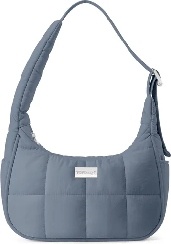 Vista 21 de TOPDesign Bolso de hombro acolchado para mujer, bolso de mano ultraligero con cremallera, correa ajustable