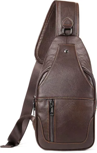 Vista 82 de LUKZIJAES Bolso bandolera de cuero genuino para hombre