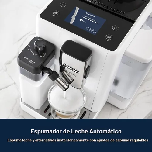Vista 6 de De'Longhi Rivelia - Máquina automática de café expreso con molinillo y espumador de leche, cafetera todo en uno, café con leche caliente y helado