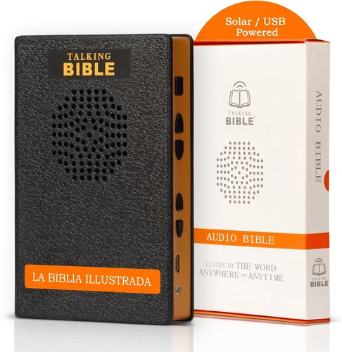 Vista 11 de Reproductor electrónico de audio de la Santa Biblia en inglés para personas mayores, niños y ciegos, alimentado por energía solar y recargable por