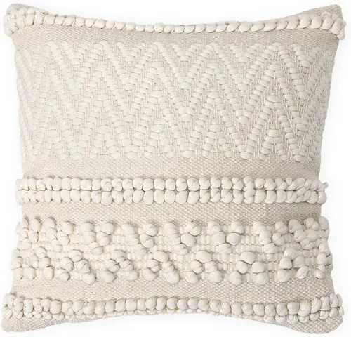 Vista 4 de REDEARTH · Fundas de Cojines Decorativos con Mechones - Fundas Decorativas Tejidas con Textura Boho para Sofá, Cama, Casa de Campo, Silla, Patio