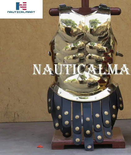 Vista 4 de Nautical-Mart Armadura muscular de latón con casco Corinthian