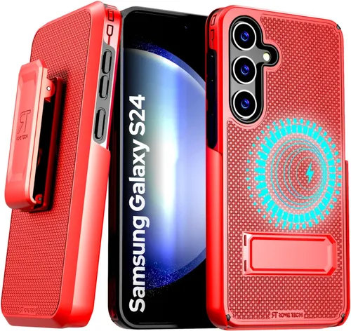 Vista 5 de Funda diseñada para Samsung Galaxy S24 con funda de clip para cinturón