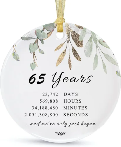 Vista 15 de Adorno de Navidad de aniversario de 10 años 2026, décimo para parejas, adorno de cerámica de diez años casados para decorar bodas en el hogar