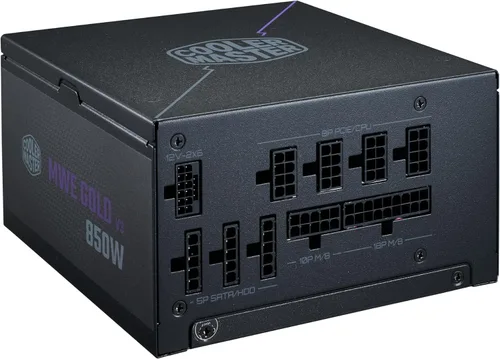 Vista 15 de Cooler Master MWE Gold 850 V2 PSU Full Modular, 850W, 80+ Gold, Diseñado para Nvidia RTX 5080 AMD RX 9070 XT, 2 Conectores EPS, Ventilador HDB