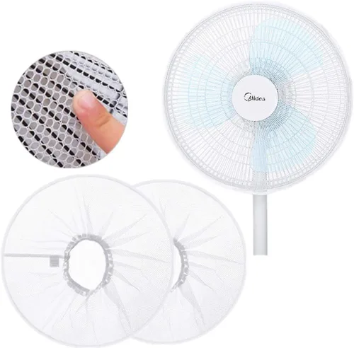 Vista 10 de Paquete de 2 fundas de protección de seguridad para ventiladores de 18 pulgadas, protección de dedos de bebé, protectores de red para ventiladores