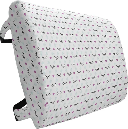 Vista 15 de Ambesonne Almohada de viaje para pizza, con patrón dibujado a mano, menú de pizzería, comida rápida, deliciosa comida gourmet, accesorio de viaje