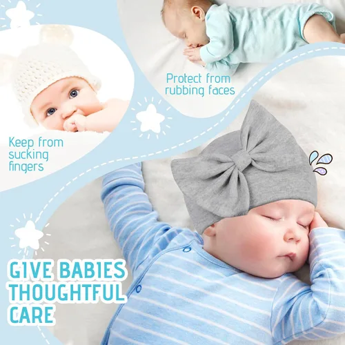 Vista 3 de Zando Gorros de bebé recién nacido, gorro suave lindo para bebés de 0 a 6 meses