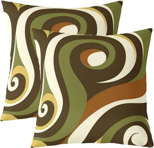 Vista 28 de Castle Fairy Juego de 2 fundas de almohada modernas con estampado de líneas geométricas de doble cara de 16 x 16 pulgadas, color gris, negro y rojo
