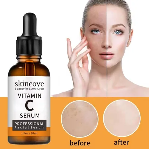 Vista 5 de Skincove - Suero facial antienvejecimiento con vitamina C, ácido hialurónico, suero iluminador de vitamina E, tono uniforme de la piel, mejora