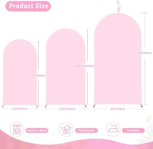 Vista 213 de Baby Blue Arch Backdrop Cover, 6FT Spandex Fitted Wedding Arch Stand Covers Round Top Chiara Backdrop Cover for Birthday Party Ceremony Banquet Azul