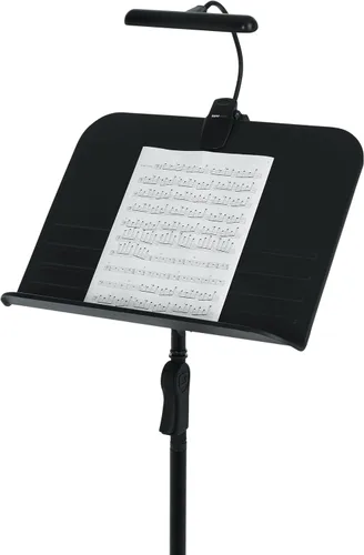 Vista 5 de Gator Frameworks Lámpara de soporte de música con cuello de ganso ajustable, LED rojo (GFWMUSLEDR)