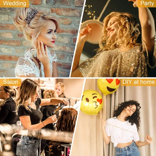 Vista 5 de Chuangdi Kit de herramientas de extensión de cabello: 600 cuentas de micro anillo forradas de silicona, 1 alicates, 1 peine, 2 ganchos, aguja