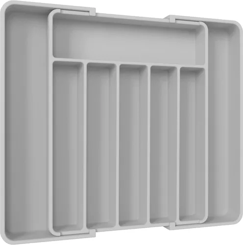 Vista 15 de Aujen Organizador de cubiertos – Organizador de cajones de cocina expandible, organizador de utensilios ajustable, bandeja de cubiertos