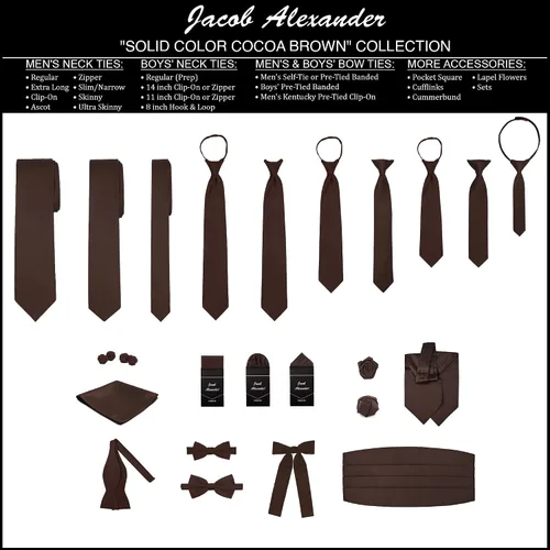 Vista 172 de Jacob Alexander Corbata regular de los hombres de color sólido