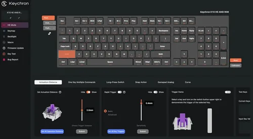 Vista 9 de Keychron K10 HE QMK Teclado mecánico personalizado inalámbrico para juegos, 2.4 GHz/Bluetooth/con cable tamaño completo intercambiable en caliente