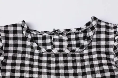 Vista 7 de HILEELANG Vestidos de manga corta para niñas pequeñas