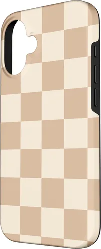 Vista 59 de Funda de tablero de ajedrez marrón beige claro para iPhone 14 Pro