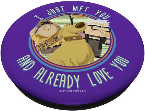 Vista 2 de Disney Pixar Up Russell Carl Dug I Just Met You And Love You - PopSockets Grip and Stand for Phones and Tablets