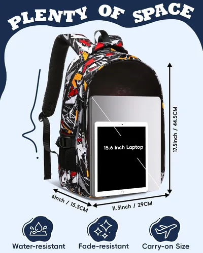 Vista 5 de Mochila escolar para niños, bolsas grandes para libros de escuela primaria, mochila de regreso a clases, mochilas para niños, NegroMarrón, Classic