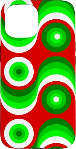 Vista 6 de iPhone 16 ugly christmas mod groovy red green 1960s 1970 retro vintage Case