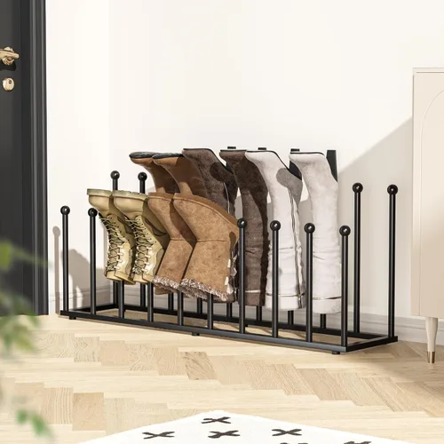 Vista 12 de pickpiff Zapateros Independientes – Estante de metal negro para botas, organizador de zapatos para dormitorio universitario, armario, entrada