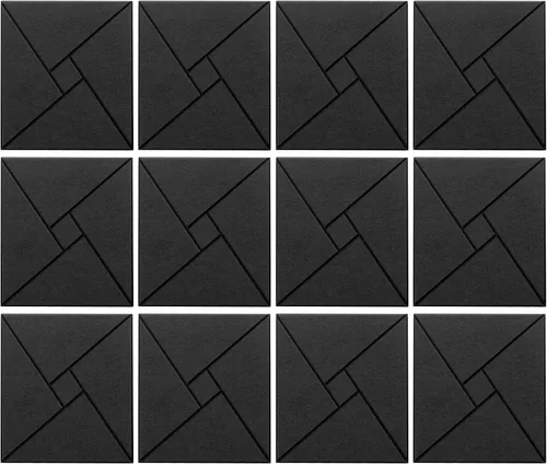 Vista 9 de of 12 Soundproof Foam Tiles Square Adhesive Wall Panel Polyester Panel Foam Panels Panels White