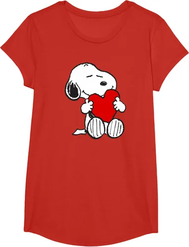 Vista 16 de Peanuts Camiseta de San Valentín Snoopy Hugging Heart, Negro