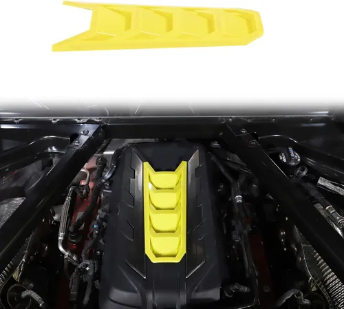Vista 8 de Daeiclru Cubierta de cubierta de motor compatible con Chevrolet Corvette C8 2020-2023, cubierta de panel de bahía de motor de plástico ABS (azul)